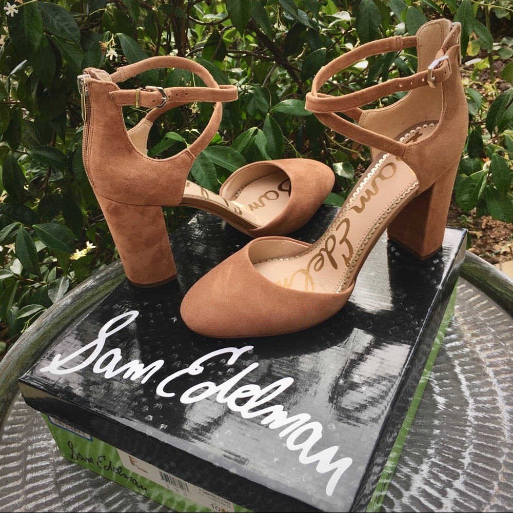 NIB Womens suede/leather heals Size 10 Sam Edelman